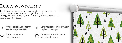 Estor enrollable de tela con diseño Bosque dibujado