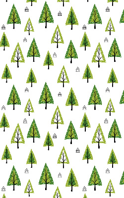 Estor enrollable de tela con diseño Bosque dibujado