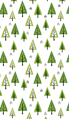 Estor enrollable de tela con diseño Bosque dibujado