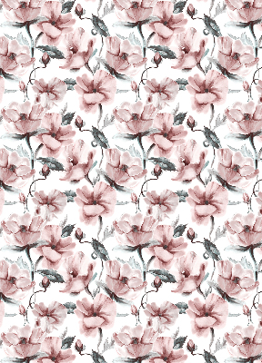 Estor opaco con flores rosas