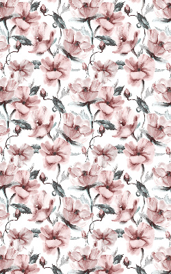 Estor opaco con flores rosas