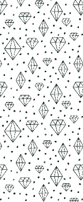 Estor decorativo con diseño de diamantes dibujados