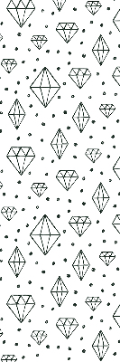 Estor decorativo con diseño de diamantes dibujados