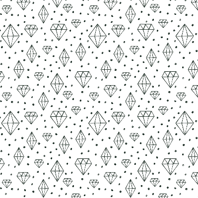 Estor decorativo con diseño de diamantes dibujados