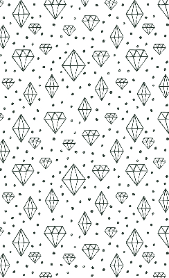 Estor decorativo con diseño de diamantes dibujados