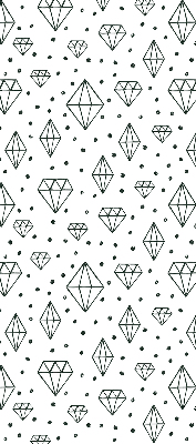 Estor decorativo con diseño de diamantes dibujados