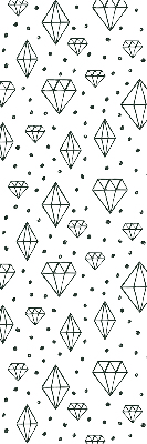 Estor decorativo con diseño de diamantes dibujados
