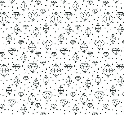 Estor decorativo con diseño de diamantes dibujados