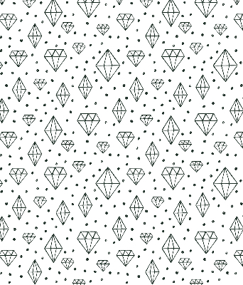 Estor decorativo con diseño de diamantes dibujados