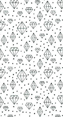 Estor decorativo con diseño de diamantes dibujados