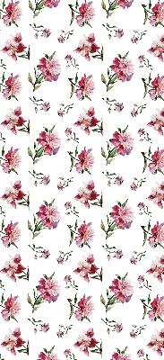 Estor enrollable de tela en color flor rosa