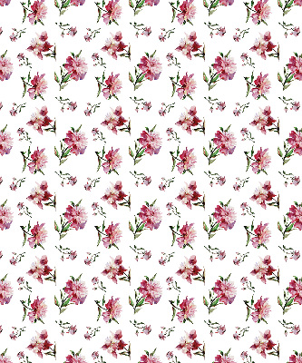 Estor enrollable de tela en color flor rosa