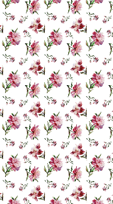 Estor enrollable de tela en color flor rosa
