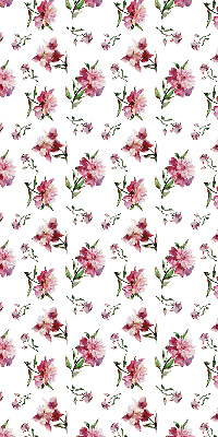 Estor enrollable de tela en color flor rosa