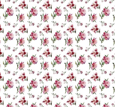 Estor enrollable de tela en color flor rosa