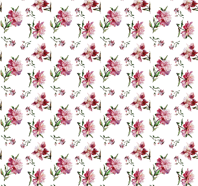 Estor enrollable de tela en color flor rosa