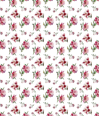Estor enrollable de tela en color flor rosa