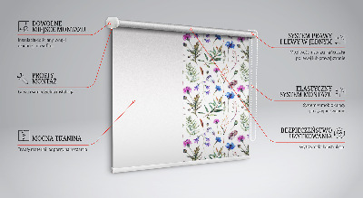 Estor opaco con flores coloridas