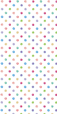 Estor decorativo con puntos de colores