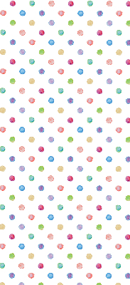 Estor decorativo con puntos de colores