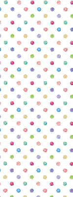 Estor decorativo con puntos de colores