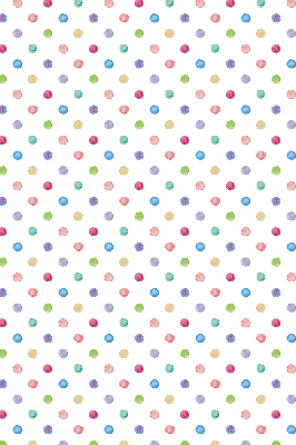 Estor decorativo con puntos de colores