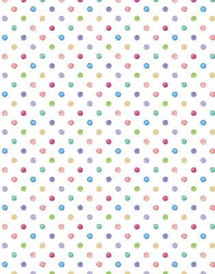 Estor decorativo con puntos de colores