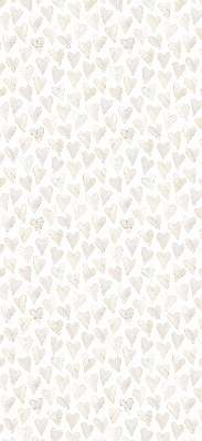 Estor decorativo con motivo de corazones beige
