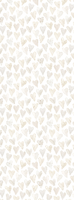 Estor decorativo con motivo de corazones beige