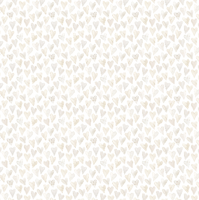 Estor decorativo con motivo de corazones beige