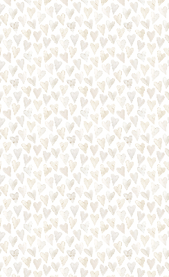 Estor decorativo con motivo de corazones beige
