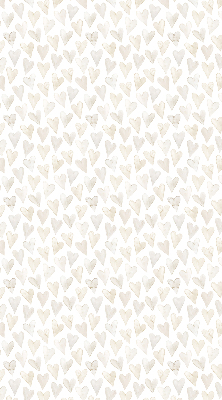 Estor decorativo con motivo de corazones beige