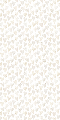 Estor decorativo con motivo de corazones beige