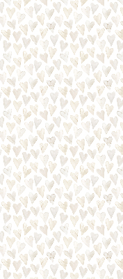 Estor decorativo con motivo de corazones beige