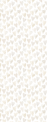 Estor decorativo con motivo de corazones beige
