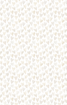 Estor decorativo con motivo de corazones beige