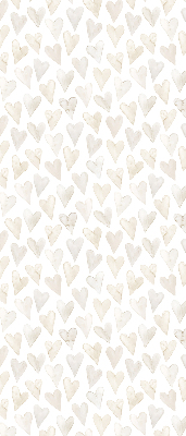 Estor decorativo con motivo de corazones beige