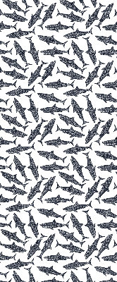Estor enrollable de tela tiburones