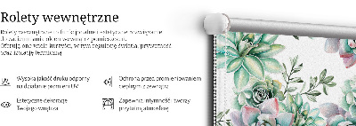 Estor decorativo con plantas verdes