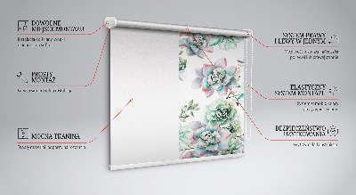 Estor decorativo con plantas verdes