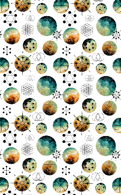 Estor decorativo con círculos de colores