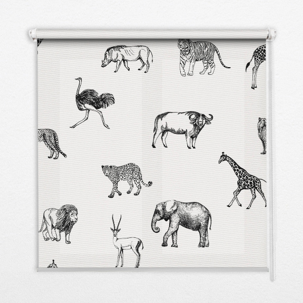 Estor opaco con diseño de animales