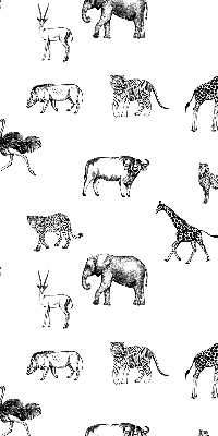 Estor opaco con diseño de animales