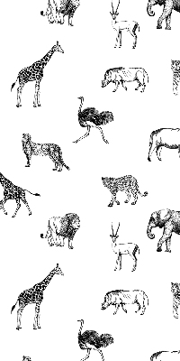 Estor opaco con diseño de animales