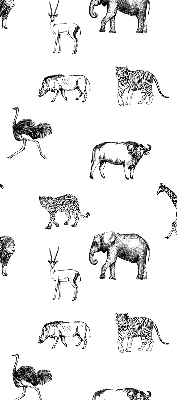 Estor opaco con diseño de animales