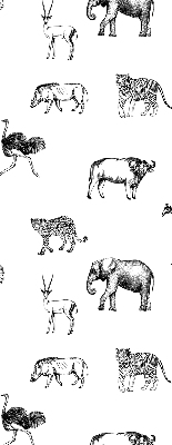 Estor opaco con diseño de animales