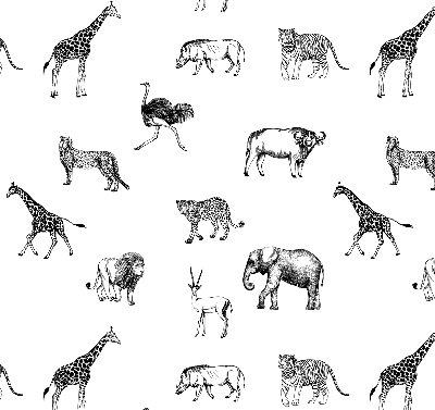 Estor opaco con diseño de animales