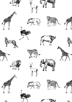 Estor opaco con diseño de animales