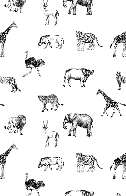 Estor opaco con diseño de animales