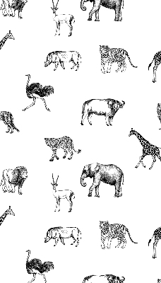 Estor opaco con diseño de animales
